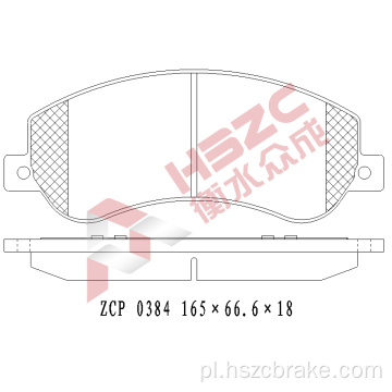 FMSI D1555 Ceramiczna podkładka hamulca dla HAVAL